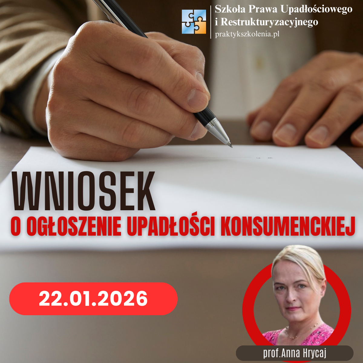 Wniosek o ogłoszenie upadłości konsumenckiej - szkolenie online